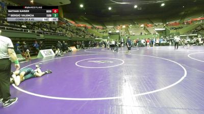 122 lbs Consi Of 8 #2 - Nathan Kaiser, Monache vs Sergio Valencia, Farmersville