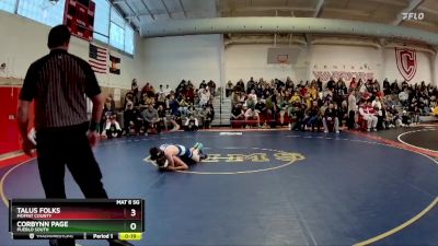 120 lbs Cons. Round 1 - Talus Folks, Moffat County vs Corbynn Page, Pueblo South