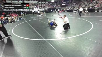 D2-106 lbs Semifinal - Collin Frey, Evansville vs Gregory Hellendrung, Chilton/Hilbert