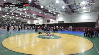 145 lbs 7th Place Match - Bailey Maldonado, Beaumont vs Leah Espinosa, Adelanto