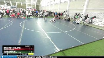 74 lbs Cons. Round 3 - Cannon Hunt, Sanderson Wrestling Academy vs Brighton Embleton, Uintah Wrestling