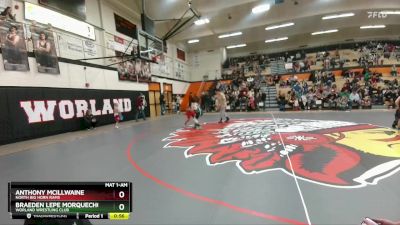 125 lbs Round 1 - Braeden Lepe Morquecho, Worland Wrestling Club vs Anthony Mcillwaine, North Big Horn Rams