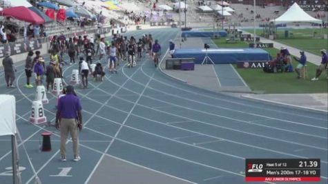 2026 AAU Junior Olympic Games - Youth Boys' 200m, Prelims 7 - Age 17-18