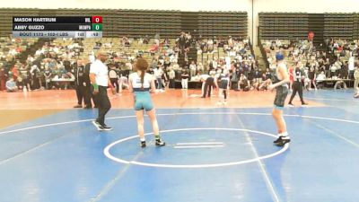102-I lbs Consi Of 16 #2 - Mason Hartrum, Wilson vs Abby Guzzo, Misfits Girls Wrestling