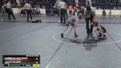 55 lbs 3rd Place Match - Lambertus Van Foeken, SlyFox Wrestling Academy vs Jaxton Salazar, Ottawa