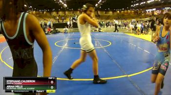 92 lbs Quarterfinal - Ariah Mills, Roundtree Wrestling Academy vs Stephano Calderon, Sons Of Thunder