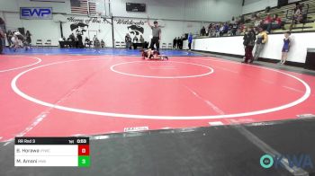 70 lbs Rr Rnd 3 - Brighton Horawa, Verdigris Youth Wrestling vs Mikah Amani, HURRICANE WRESTLING ACADEMY