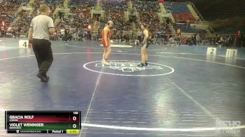 145 lbs Champ. Round 1 - Violet Weninger, Bismarck vs Gracia Rolf, Lisbon