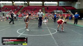 96 lbs Round 3 (4 Team) - Jacob Hartwig, Donahue WA vs Morgan Abernathy, Hoosier Havoc