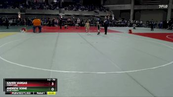 70 lbs 1st Place Match - Andrew Soine, Quad County vs Xavier Vargas, Forest Lake