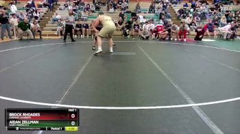 285 lbs Semifinal - Aidan Zellman, Saint Marks H S vs Brock Rhoades, Caravel Academy