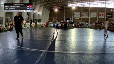 88 lbs James Culbertson, Oregon vs Axel Cuevas, Colorado