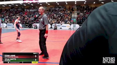 125 lbs 1st Place Match - Titus Watts, Soldotna vs Titan Linne, Ketchikan High School