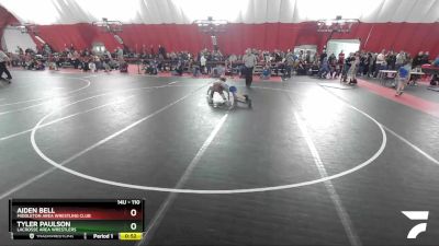 110 lbs Quarterfinal - Tyler Paulson, LaCrosse Area Wrestlers vs Aiden Bell, Middleton Area Wrestling Club