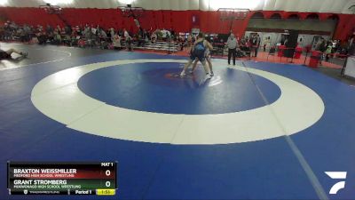 285 lbs Round 1 - Braxton Weissmiller, Medford High School Wrestling vs Grant Stromberg, Mukwonago High School Wrestling