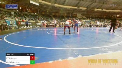 130 lbs 5th Place - Zaiden Yates, Siouxland Wrestling Academy vs Graham Padgett, Powerhouse Wrestling