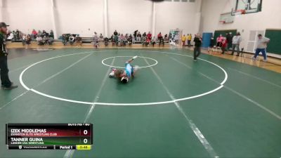 80 lbs Cons. Round 1 - Izek Middlemas, Evanston Elite Wrestling Club vs Tanner Guina, Lander USA Wrestling