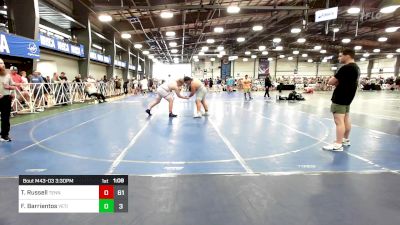 285 lbs Rr Rnd 3 - Tyson Russell, Tennessee Wrestling Academy vs Frank Barrientos, Yeti: Special Forces