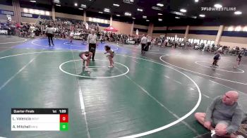 80 lbs Quarterfinal - Leilani Valencia, Wolf Den vs Akeeah Mitchell, NM Gold