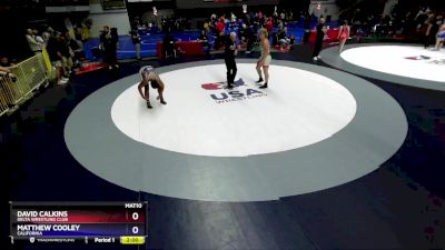 190 lbs Semifinal - David Calkins, Delta Wrestling Club vs Matthew Cooley, California