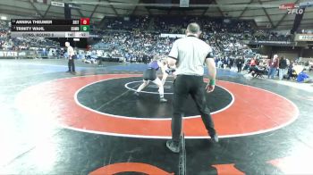 Girls 4A 155 lbs Cons. Round 5 - Trinity Wahl, Sumner (Girls) vs Annika Theumer, South Kitsap (Girls)