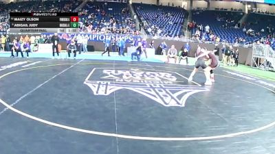 Girls-105 lbs Quarterfinal - Abigail Judy, Marshall (Girls) vs Maizy Olson, Powers North Central (Girls)