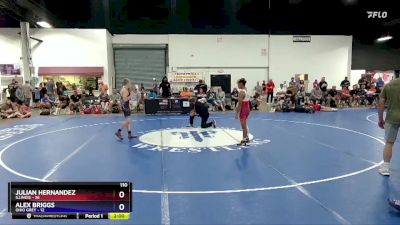 110 lbs Semis & 3rd Wb (16 Team) - Julian Hernandez, Illinois vs Alex Briggs, Ohio Grey