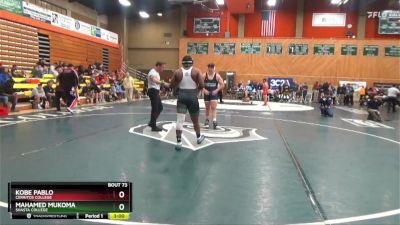 285 lbs Champ. Round 1 - Kobe Pablo, Cerritos College vs Mahamed Mukoma, Shasta College