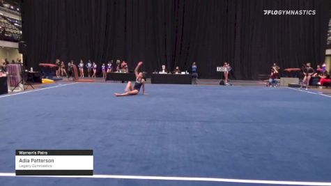 Adia Patterson - Women's Pairs, Legacy Gymnastics - 2021 Women's Xcel Region 4 Championships