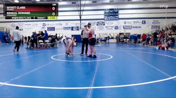 285 lbs Cons. Round 1 - Wyatt Clark, Pawnee vs Kendal Howard, Mannford