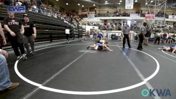 100 lbs Quarterfinal - Greysen Parnell, Harrah Little League Wrestling vs Walker Gratz, Madill Takedown