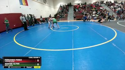 132 lbs Cons. Round 4 - Hunter Glynn, Kelly Walsh vs Fernando Perez, Thunder Basin