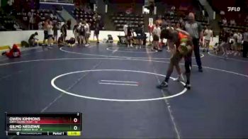 130 lbs Finals (8 Team) - Owen Kimmons, Dirty Dozen Team vs Gilmo Nedziwe, Michigan Cobras Blue