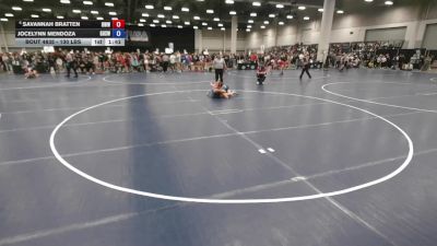 130 lbs Champ. Rd Of 64 - Jocelynn Mendoza, Gilroy High School Wrestling vs Savannah Bratten, Rogue Warrior Wrestling
