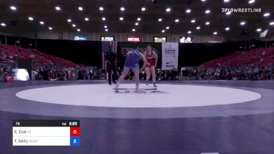 76 lbs Round Of 16 - Emily Cue, Colorado vs Tristan Kelly, Army (WCAP)