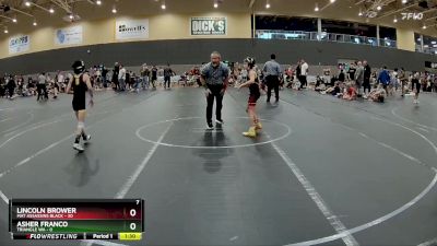 68 lbs Round 2 - Lincoln Brower, Mat Assassins Black vs Asher Franco, Triangle WA