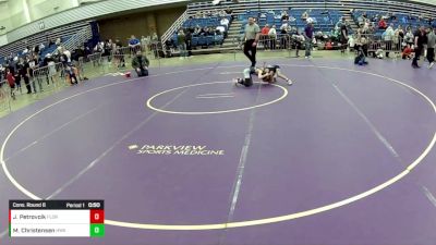 10U Boys - 63 lbs Cons. Round 6 - John Petrovcik, Florida vs Mitchell Christensen, Heartland Wrestling Academy