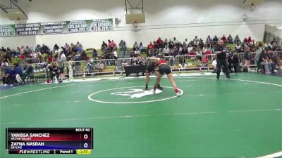 110 lbs Cons. Round 1 - Yanissa Sanchez, Victor Valley vs Zayna Nasrah, Skyline
