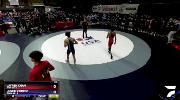 113 lbs Round 1 (16 Team) - Jayren Chan, IEWA-GR vs Justin Cortez, TCWA-GR