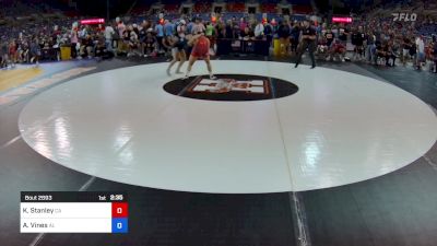 135 lbs Cons 16 #1 - Kyli Stanley, CA vs Aenaya Vines, AL