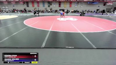 110 lbs Semifinal - Kendra Ryan, North Central (IL) vs Dianna Holmes, King University