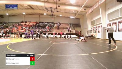 165 lbs Semifinal - Darrin Stewart, Cushing High School vs Chandler Fortney, Bristow High School