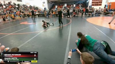 46-49 lbs Cons. Round 2 - Bryant Peterson, Tongue River vs Mason Watts, WR Wildcats Wrestling