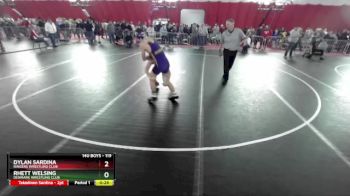 119 lbs Cons. Round 3 - Dylan Sardina, Ringers Wrestling Club vs Rhett Welsing, Denmark Wrestling Club