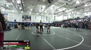 135 lbs Cons. Round 2 - Michelle Rodriguez, Troy vs Sierra D`Aquanni, Murrieta Valley
