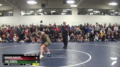 96 lbs Champ. Round 1 - Daphne Pargoff, Far-North Region Affiliated vs Zoey Burchi, Lapeer Lightning WC