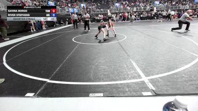 63.7-69.3 lbs Quarterfinal - Savina Burgo, Team Tulsa Wrestling Club vs River Stephens, Abilene Kids Wrestling Club