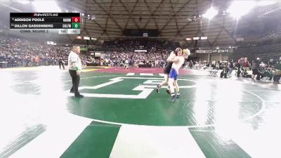 Boys 1B/2B 138 Cons. Round 3 - Addison Poole, Rainier vs Dillon Gassenberg, Colfax