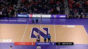 2018 Illinois vs Northwestern | Big Ten Women's Volleyball