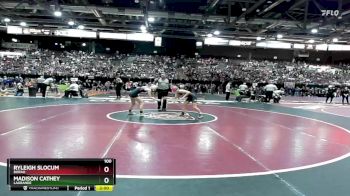 100 lbs Champ. Round 1 - Ryleigh Slocum, Borah vs Madison Cathey, LaGrande